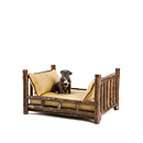 Rustic Dog Daybed #5162 shown in Natural Finish (on Bark) La Lune Collection