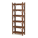 Rustic Six Tier Etagere #2166 shown in Natural Finish (on Bark) La Lune Collection