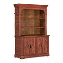 Rustic Hutch #2042 shown in a Custom Finish - Medium Oak with Willow in Redwood Premium Finish (on Bark) La Lune Collection