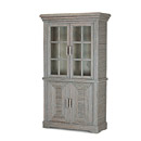 Rustic Hutch with Glass Doors #2066 (Shown in Spruce Finish) La Lune Collection