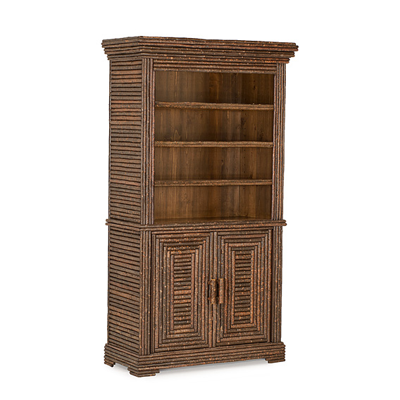 Rustic Open Hutch #2068 shown in Natural Finish (on Bark)