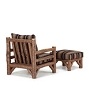 Rustic Lounge Chair #1248 & Ottoman #1254 (Shown in Natural Finish) La Lune Collection