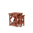 Set of Two Nesting Tables with Willow Tops #3424 (Shown in Redwood Finish) La Lune Collection