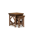 Set of Two Nesting Tables with Medium Pine Tops #3425 (Shown in Natural Finish) La Lune Collection