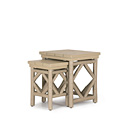 Set of Two Nesting Tables #3425 with Optional Cedar Top  (Shown in a Custom Finish - Taupe with Taupe Cedar Top) La Lune Collection
