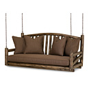 Rustic Porch Swing #1233 shown in Kahlua Premium Finish (on Peeled Bark) La Lune Collection
