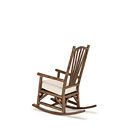 Rustic Rocking Chair #1190 with Optional Loose Seat Cushion shown in Kahlua Premium Finish (on Peeled Bark) La Lune Collection