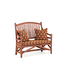 Rustic Settee #1150 shown in Redwood Premium Finish (on Bark) La Lune Collection