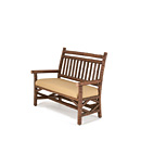 Rustic Settee #1201 shown in Natural Finish (on Bark) La Lune Collection