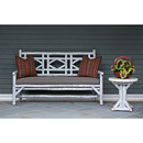 Rustic Settee #1293 (Shown in Whitewash Finish with Optional Loose Seat Cushion) La Lune Collection