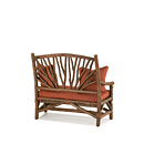 Rustic Settee #1404 with Optional Loose Seat Cushion (shown in Natural Finish on Bark) La Lune Collection