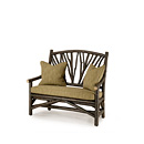 Rustic Settee #1404 with Optional Loose Seat Cushion (shown in Ebony Finish on Bark) La Lune Collection