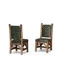 Rustic Dining Side Chair #1184 with Woven Leather Back (shown in Kahlua Finish) La Lune Collection