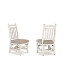 Rustic Dining Side Chair #1198 (Shown in Antique White Finish) La Lune Collection