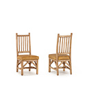 Rustic Dining Side Chair #1205 shown in Pecan Premium Finish (on Peeled Bark) La Lune Collection