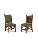Rustic Dining Side Chair #1288 w/Tight Upholstered Back (shown in Natural Finish) La Lune Collection