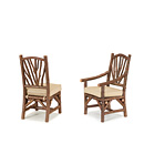 Rustic Dining Side Chair #1400 and Dining Arm Chair #1402 (Shown in Natural Finish with Optional Loose Seat Cushion) La Lune Collection