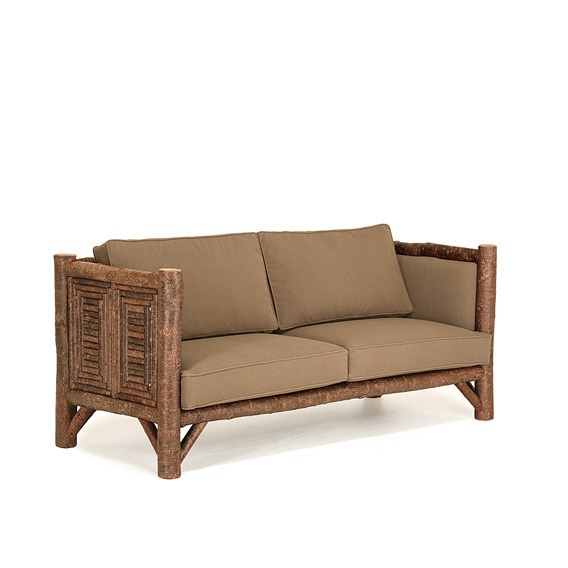 Rustic Sofa #1222 shown in Natural Finish (on Bark)