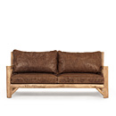 Rustic Sofa #1246 shown in Pecan Premium Finish (on Peeled Bark) La Lune Collection