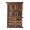 Rustic TV Cabinet #2616 (Shown in a Custom Color - Dark Pine with willow in Natural Finish) La Lune Collection