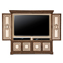 Rustic TV Cabinet #2632 (Shown in a Custom Finish - Whitewash Oak with Willow in Natural Finish) La Lune Collection