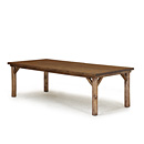 Rustic Dining Table #3040 (Shown in Kahlua Finish with Optional Medium Cedar Top)  La Lune Collection