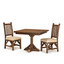 Rustic Dining Table #3041 w/Optional Medium Cedar Top, Side Chair #1205 (Shown in Natural Finish) La Lune Collection
