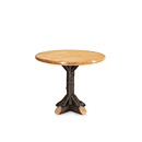 Rustic Dining Table #3046 (Shown in Ebony Finish with Light Pine Top) La Lune Collection