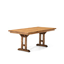 Rustic Dining Table #3052 shown in Kahlua Premium Finish (Peeled Bark) with Light Pine Top La Lune Collection