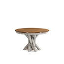 Rustic Dining Table #3089 (Shown in Shell Finish with Medium Pine Top) La Lune Collection