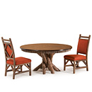 Rustic Dining Table #3091 shown with Medium Pine Top & Side Chairs #1294 - Items shown in Natural Finish La Lune Collection