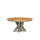 Rustic Dining Table #3091 (Shown in Spruce Finish with Light Pine Top) La Lune Collection