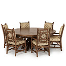 Rustic Dining Table #3093 w/Opt Medium Cedar Top, Arm Chairs #1290 w/Opt Loose Seat & Back Cushions (Shown in Natural Finish) La Lune Collection