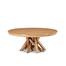 Rustic Dining Table #3093 (Shown in Pecan Finish w/Optional Light Cedar Top) La Lune Collection
