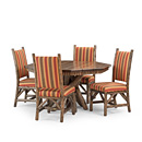 Rustic Dining Table #3108 w/Optional Dark Cedar Top, Side Chairs #1164 (Shown in Kahlua Finish)  La Lune Collection