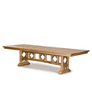Rustic Trestle Dining Table #3123 w/ Optional Cedar Top (Shown in Custom Finish - Pecan Finish w/Pecan Cedar Top) La Lune Collection