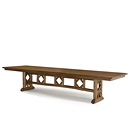 Rustic Trestle Dining Table #3125 (Shown in Kahlua Finish with Optional Medium Cedar Top) La Lune Collection