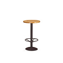 Rustic Bar Table with Metal Base (with Footring) #3180 (Shown with Light Pine Top) La Lune Collection