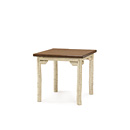 Rustic Dining Table #3189 shown in Navajo Finish (on Bark) with Medium Pine Top La Lune Collection