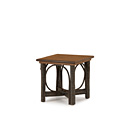 Rustic Side Table #3222 with Optional Medium Oak Top (Shown in Ebony Finish) La Lune Collection