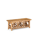 Rustic Coffee Table #3230 shown in Pecan Finish (on Peeled Bark) with Light Pine Top La Lune Collection