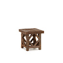 Rustic End Table with Willow Top #3236 shown in Natural Finish (on Bark) La Lune Collection