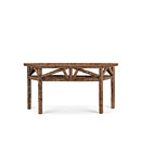 Rustic Console Table with Willow Top #3266 (shown in Natural Finish on Bark) La Lune Collection