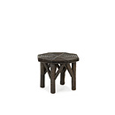 Rustic Side Table with Willow Top #3270 shown in Ebony Premium finish (on Bark) La Lune Collection