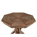 Rustic Side Table with Willow Top #3414 (Shown in Natural Finish) La Lune Collection