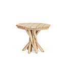 Rustic Side Table #3416 with Optional Cedar Top (Shown in Custom Finish - Mushroom with Mushroom Cedar Top) La Lune Collection