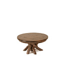 Rustic Coffee Table with Optional Medium Cedar Plank Top #3417 shown in Natural Finish (on Bark) La Lune Collection