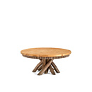 Rustic Coffee Table with Optional Cedar Plank Top #3418 (Shown in Kahlua Finish with Light Cedar Top) La Lune Collection