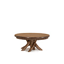 Rustic Coffee Table with Optional Medium Cedar Plank Top #3418 shown in Natural Finish (on Bark) La Lune Collection