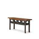 Rustic Console Table #3429 (Shown in Ebony Finish with Optional Medium Cedar Top) La Lune Collection